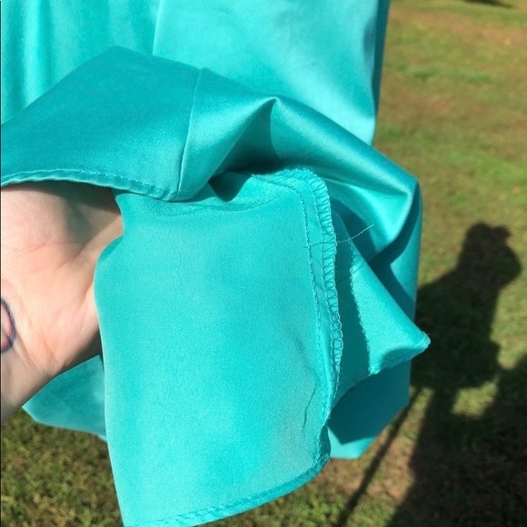 David’s Bridal crossed neck gathered waist pleated lined dress NWT size 8 - Picture 6 of 9